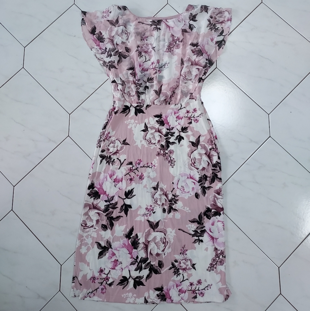 Berkley Jensen Pink Floral Dress Size Small